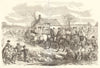 A real Christmas holiday - drawn by John Leech. Society 1857 old antique print