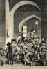 Moorish girls' schools in Algiers. Algeria. Children 1858 old antique print