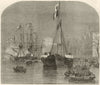Prince & Princess Frederick William Landing at Antwerp. Belgium 1858 old print