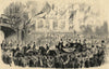 The Prince & Princess Frederick William passing the Strand. London 1858 print
