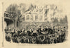 The Prince & Princess Frederick William passing the Strand. London 1858 print