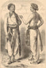 Bengal Sepoys out of Uniform. India 1858 old antique vintage print picture