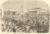 Prince & Princess Frederick William arriving into Berlin 1858 old print