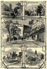 Warwick. Castle. Guy's Cliffe. Earl of Leicester's Hospital. Kenilworth 1858