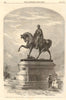 Viscount Hardinge statue Tank Square, Calcutta (Kolkata) . India 1858 print