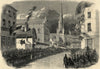 Queen Victoria cortege passing through Woodhouse Lane, Leeds. Yorkshire 1858