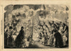 The return of old Christmas. Fantasy 1858 antique vintage print picture
