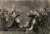 Bishop Latimer presenting a copy of the New Testament to Henry VIII 1859 print