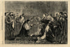 Bishop Latimer presenting a copy of the New Testament to Henry VIII 1859 print