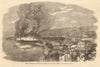 View of Valparaiso, showing the portion of the city on fire, Nov. 13. Chile 1859