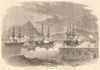 The rebels or Taipings at Nankin opening fire upon the Lee gun-boat. China 1859