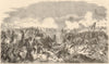 The Emperor of the French on the Battlefield of Solferino. Italy 1859 print