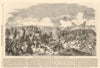 The Emperor of the French on the Battlefield of Solferino. Italy 1859 print