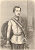 The Emperor of Austria. Francis Joseph I 1859 old antique print picture