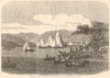 Windermere Regatta. The race on the 3rd day for Mr. Aufrere's Cup. Cumbria 1859