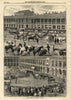 Cattle show at Halifax. Yorkshire. Cows 1859 old antique vintage print picture