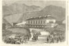 Queen Victoria's visit to North Wales - Departure from Bangor 1859 old print