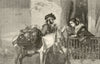 The Spanish Flowerseller - In the British Institution 1860 old antique print
