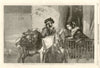 The Spanish Flowerseller - In the British Institution 1860 old antique print