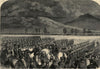 Rifle Corps field-day at Edinburgh. Scotland. Militaria 1860 old antique print