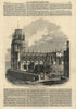 The church of St. Mary Redcliffe, Bristol. Churches 1860 old antique print