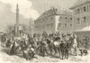 The Piedmontese Garrison leaving Chambéry. Savoie. Treaty of Turin 1860 print