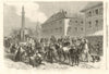 The Piedmontese Garrison leaving Chambéry. Savoie. Treaty of Turin 1860 print