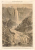 The Falls of Velino, Near Terni, Central Italy 1860 old antique print picture
