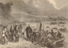 Sicilian Expedition. Garibaldi leaving Genoa on 5th of May. Italy 1860 print