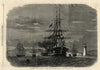 Prince of Wales (Edward VII) departing Plymouth Sound for Canada. Devon 1860