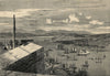 View from the King's Bastion, Quebec. The Isle of Orleans. Canada 1860 print