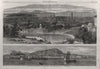 Montreal views. From Montreal & from the St. Lawrence. Quebec 1860 old print