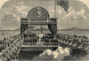 Prince of Wales last stone Victoria Bridge, St. Lawrence Canada. Edward VII 1860