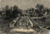 Prince of Wales (Edward VII) descending a timber-slide at Ottawa, Canada 1860