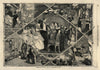 Christmas in leap year. Society 1860 old antique vintage print picture