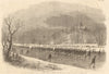 The First Lincolnshire Rifle Volunteers skating the frozen River Witham 1861