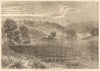 View of Blenheim Palace, from the lake. Oxfordshire. Historic Houses 1861
