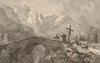 Morning in the Fieschertal - Going up to the high pasturage. Switzerland 1861