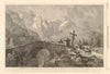 Morning in the Fieschertal - Going up to the high pasturage. Switzerland 1861