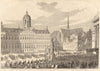 King & Queen of Holland in Amsterdam. National Guard parading. Netherlands 1861