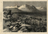 A recent wild-boar hunt in Algeria. Hunting 1861 old antique print picture