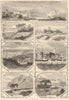 The Cinque Ports. Kent Sussex 1861 old antique vintage print picture