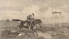 American Pony Express from Missouri river to San Francisco. Native American 1861