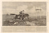 American Pony Express from Missouri river to San Francisco. Native American 1861