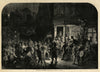 Christmas Mummers. Ireland 1861 old antique vintage print picture