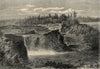 The falls of the Chaudiere, near Quebec. Canada. Waterfalls 1862 old print