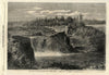 The falls of the Chaudiere, near Quebec. Canada. Waterfalls 1862 old print