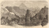 Portion of the Great Wall of China, showing the pass of Sha-Po-Yu 1862 print