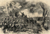 Panshanger Park manoeuvres. S. Middlesex Volunteers storm bridge. Hertford 1862