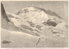 Ascent of Mont Blanc: Bisson leaving the Grands Mulets. Haute-Savoie 1862